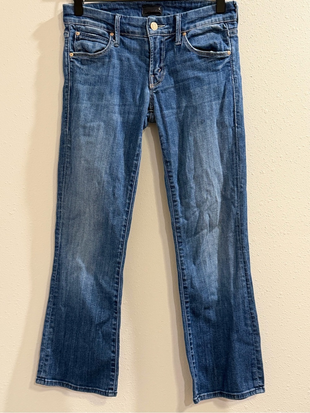 Mother Size 25 Medium Kitty The Outsider Crop Denim Jeans Designer Preppy